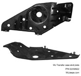 Transfer case skid plate