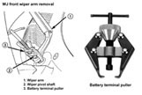 Wiper arm removal tool