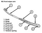 Front wiper arm